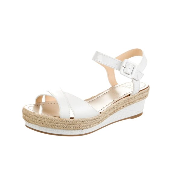 CHRISTIAN LOUBOUTIN White Leather Espadrilles Platform Wedges Size: 9 | IT - Picture 1 of 7